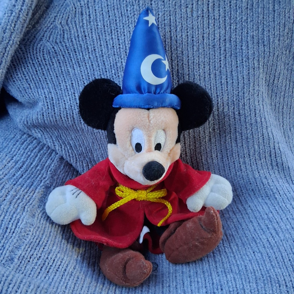 Vtg Y2K Disney Parks WDW Sorcerer Mickey Mouse Plush Fantasia